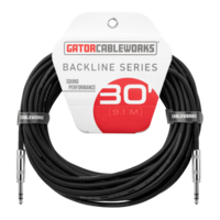 a professional 30-foot balanced patch cable featuring ¼-inch TRS male to ¼-inch TRS male connectors